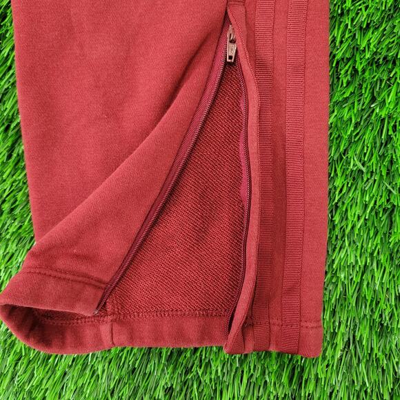 ADIDAS Trefoil Pants Womens M/L 10 Burgundy Sweatpants - Picture 8 of 16